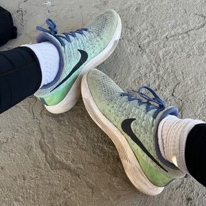 Well worn Nike sneakers